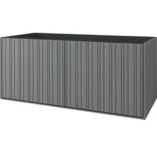 Grijze wastafelonderkast met twee deuren