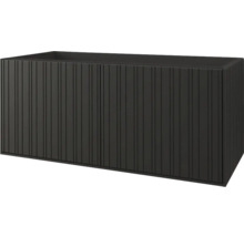 Wastafelonderkast met twee deuren en verticale ribbels