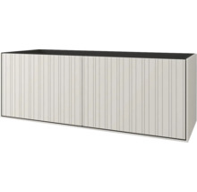 Onderkast voor wastafel met twee deuren en geribbelde voorkant