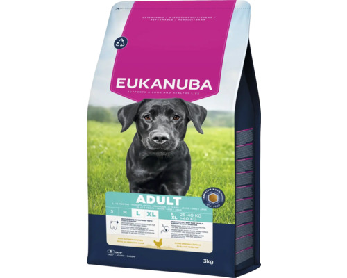 Eukanuba Adult droogvoer voor honden met kip in verpakking van 3 kilogram