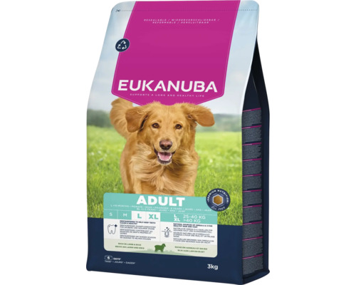 EUKANUBA Hondenvoer Adult L lam & rijst 3 kg Eukanuba Adult droog hondenvoer 3 kilogram voor volwassen honden