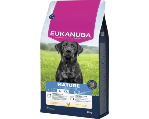 EUKANUBA Hondenvoer Mature L kip 12 kg Eukanuba Mature droogvoer voor honden, 12 kilogram