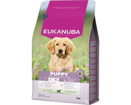 Eukanuba puppyvoer voor kleine tot zeer grote rassen, 3 kilogram