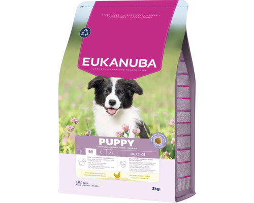 Eukanuba puppyvoer voor honden van één tot twaalf maanden, 3 kilogram
