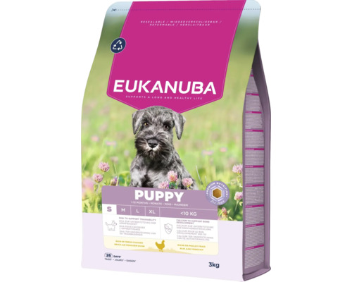 Eukanuba puppyvoer voor kleine rassen tot 10 kilogram, 3 kilogram
