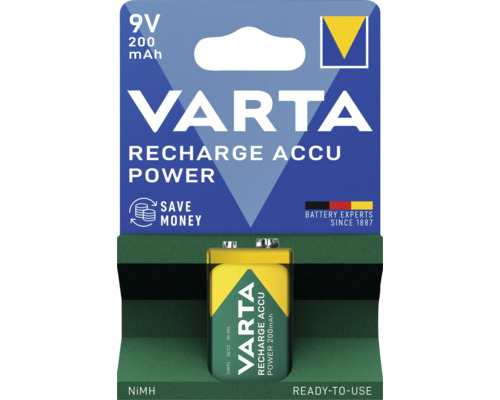 VARTA Oplaadbare blokbatterij Recharge Accu Power 9V 6LR61