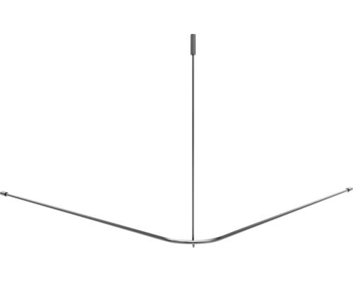 Douchegordijnstang voor hoekmontage