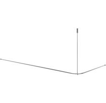 Hoekdouchstang met plafondsteun