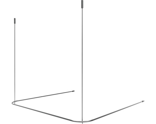 Hoek douchegordijnroede