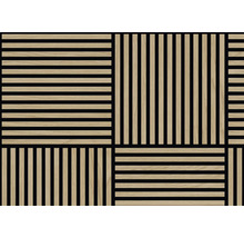 Decoratief wandpaneel met houten lattenpatroon