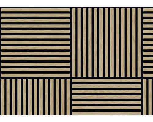 Decoratief wandpaneel met houten lattenpatroon