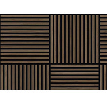 Houten wandpaneel met rechtlijnig design