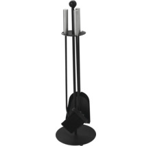 Haardstel met schop, bezem, pook en standaard