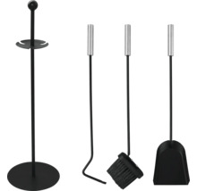 Haardstel met schop, bezem, pook en standaard