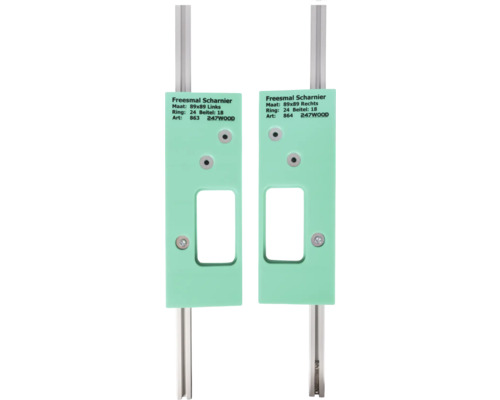 Twee freesmal scharnieren voor links en rechts