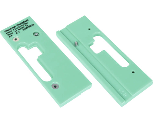 Twee groene inboorband slotplaten voor binnendeuren