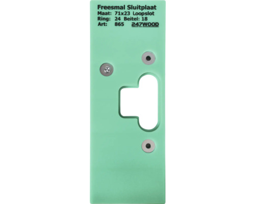 Sjabloon sluitplaat, afmeting 71x23 millimeter, voor insteeksloten