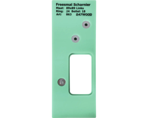 Freesmal scharnier 89x89 millimeter