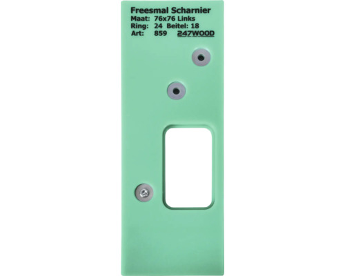 Freesmal Scharnier 76x76 links