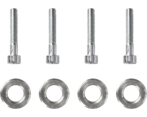 Vier schroeven met sluitringen