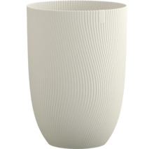 Decoratieve plantenpot met gegroefd design.