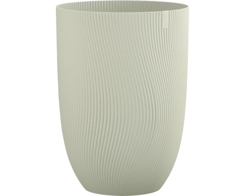 Bloempot van kunststof met geribbelde textuur