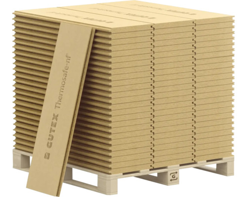 Houtvezelplaten op een pallet