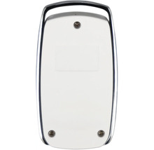 Wit naambord voor bel met roestvrijstalen frame en bevestigingsschroeven