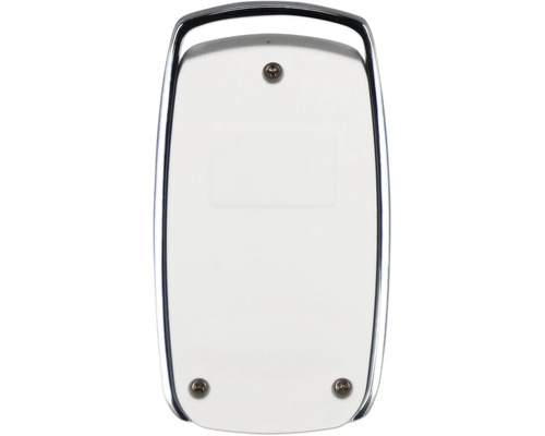 Wit naambord voor bel met roestvrijstalen frame en bevestigingsschroeven