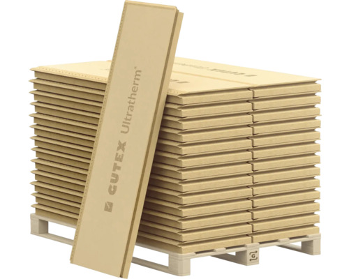 Stapel CUTEX Ultratherm isolatieplaten op een pallet