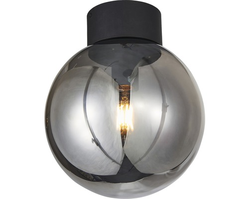 BRILLIANT Plafondlamp Astro Ø 25 cm zwart-rookglas