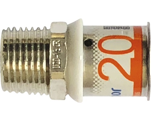 Persfitting met buitendraad, diameter 20 millimeter
