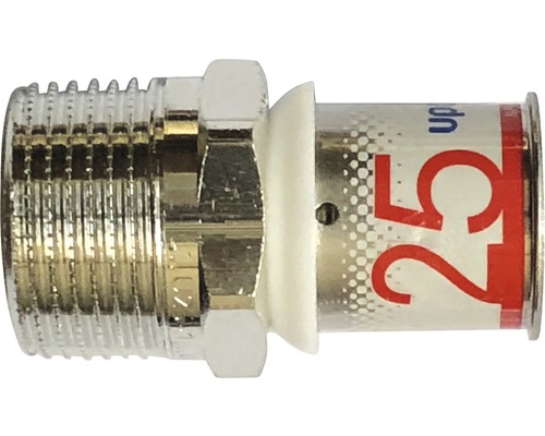 Persfitting met buitendraad voor buizen met een diameter van 25 millimeter