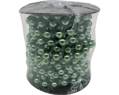 Slinger met groene parels in transparante verpakking