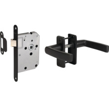 Deurbeslagset met slotkast, sluitplaat en deurklink