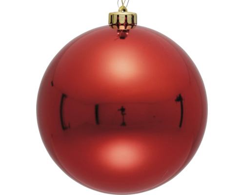 Rode kerstbal met hanger
