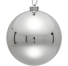 Zilveren kerstbal om op te hangen