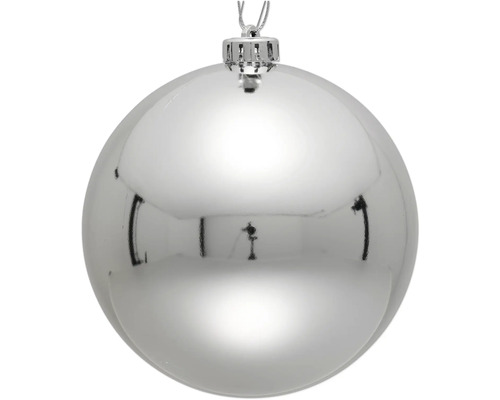 Zilveren kerstbal om op te hangen