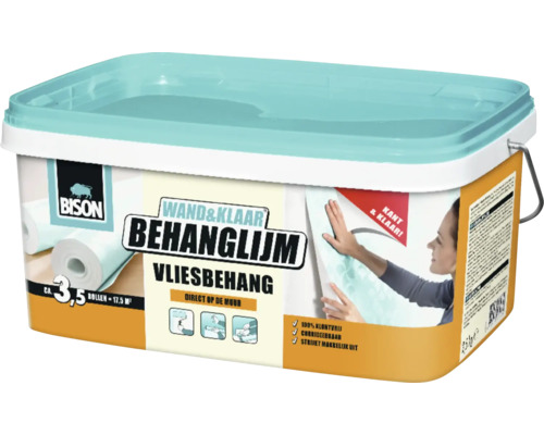 Bison behanglijm voor vliesbehang in een emmer
