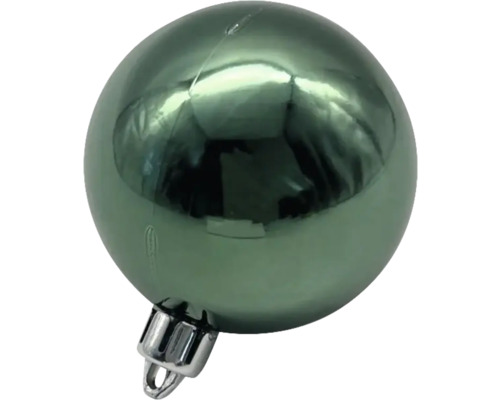 Groene kerstbal met zilverkleurige hanger