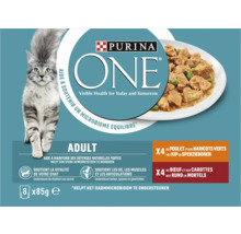 Purina One kattenvoer multipack Adult met kip, rund en groenten