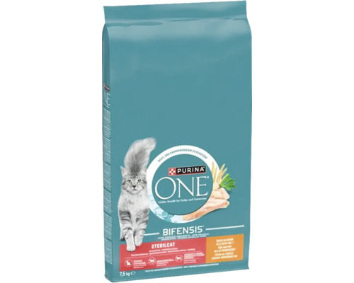 PURINA ONE Kattenvoer Adult Steril kip/tarwe 7,5 kg Purina One Sterilcat kattenvoer in zak van 7,5 kilogram
