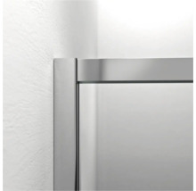 Detail van een douchecabine met frame