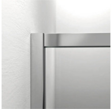 Detailopname van een douchecabine met frame