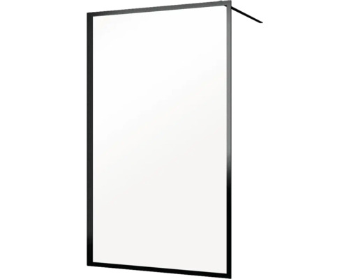 Douchewand met zwart frame