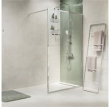 Inloopdouche met handdoekrek en opbergrek