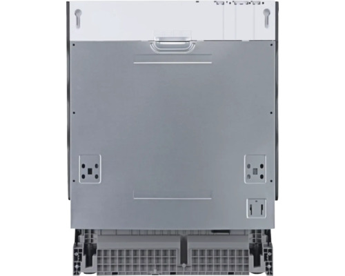 Achteraanzicht van een vaatwasser met montagevoorzieningen