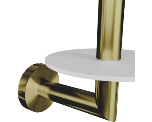 Metalen toiletpapierhouder met plank