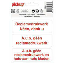 Stickers met de tekst Geen reclame, alstublieft