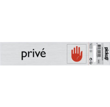 Bordje privé met handsymbool